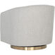 Hazel Gold / Belfast Heather Grey Swivel Lounge Chair, Swivel